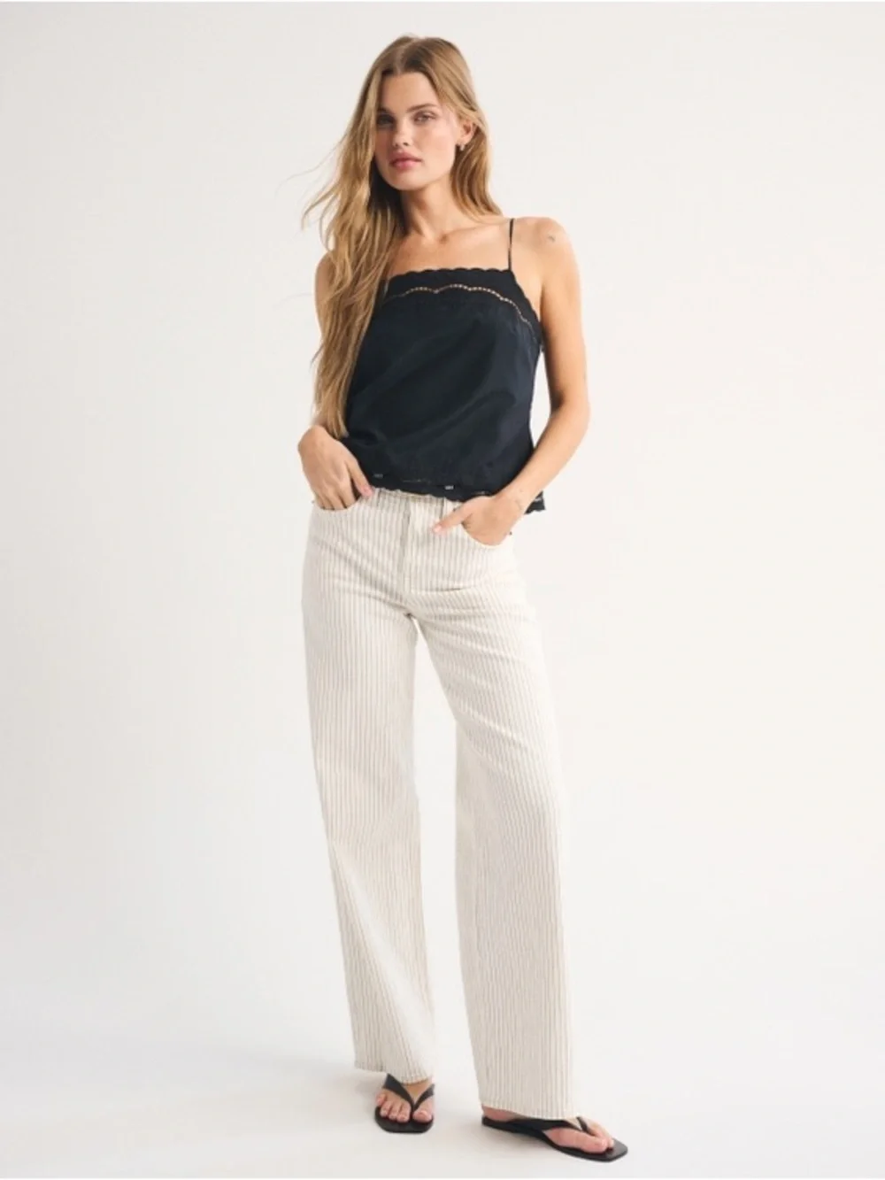 NWT Abercrombie & Fitch Cotton-Silk Blend Cutwork Cami Small